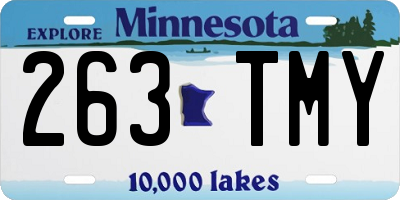 MN license plate 263TMY