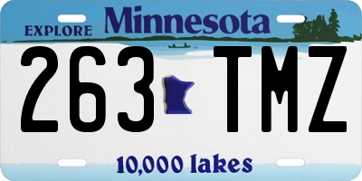 MN license plate 263TMZ