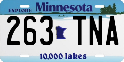 MN license plate 263TNA