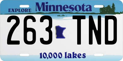MN license plate 263TND