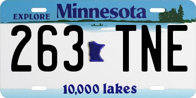 MN license plate 263TNE