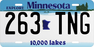 MN license plate 263TNG
