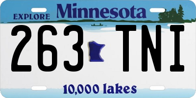 MN license plate 263TNI
