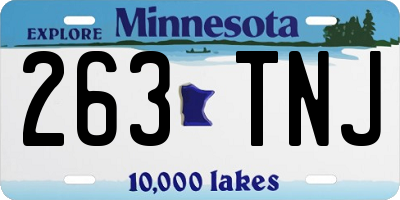 MN license plate 263TNJ