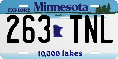 MN license plate 263TNL