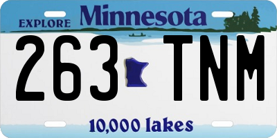 MN license plate 263TNM