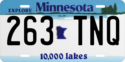 MN license plate 263TNQ
