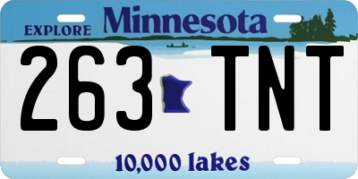 MN license plate 263TNT