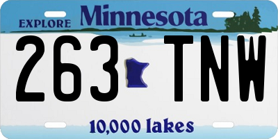 MN license plate 263TNW