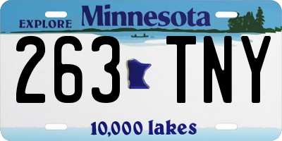 MN license plate 263TNY