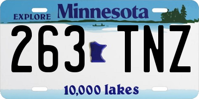 MN license plate 263TNZ