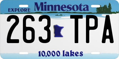 MN license plate 263TPA
