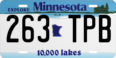 MN license plate 263TPB