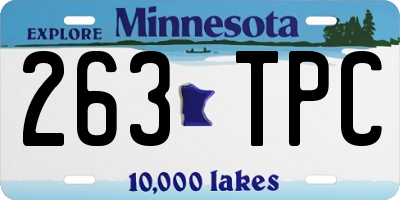MN license plate 263TPC
