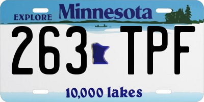 MN license plate 263TPF