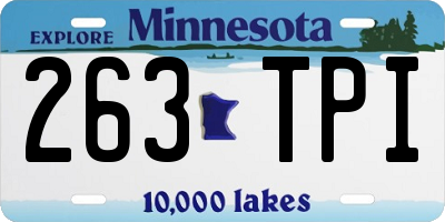 MN license plate 263TPI