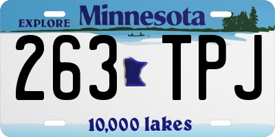 MN license plate 263TPJ