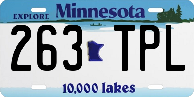MN license plate 263TPL