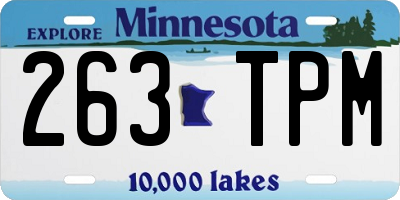 MN license plate 263TPM