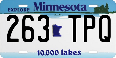 MN license plate 263TPQ