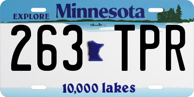 MN license plate 263TPR