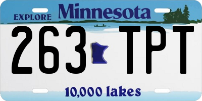 MN license plate 263TPT