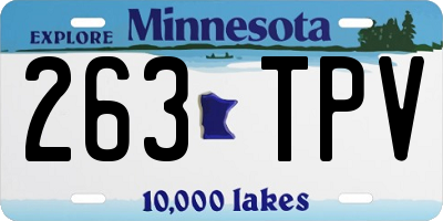 MN license plate 263TPV