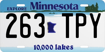 MN license plate 263TPY