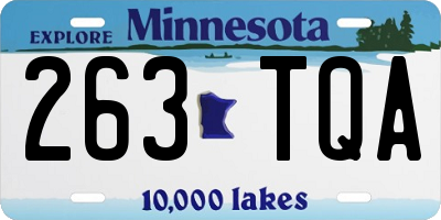 MN license plate 263TQA