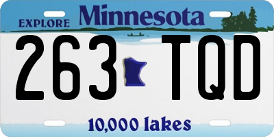 MN license plate 263TQD
