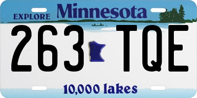 MN license plate 263TQE