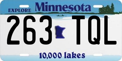 MN license plate 263TQL