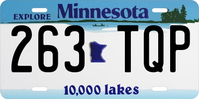 MN license plate 263TQP