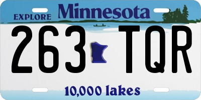 MN license plate 263TQR