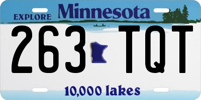 MN license plate 263TQT