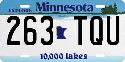 MN license plate 263TQU