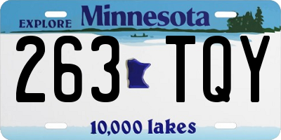 MN license plate 263TQY