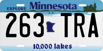 MN license plate 263TRA