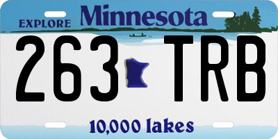 MN license plate 263TRB