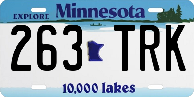 MN license plate 263TRK