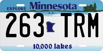 MN license plate 263TRM