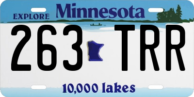 MN license plate 263TRR