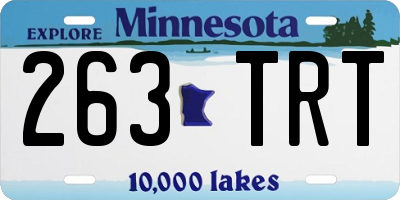 MN license plate 263TRT