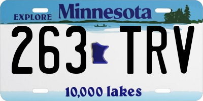 MN license plate 263TRV