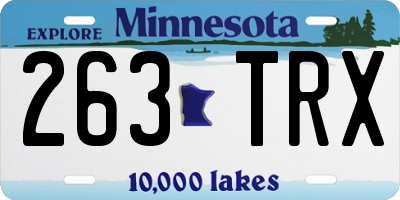 MN license plate 263TRX