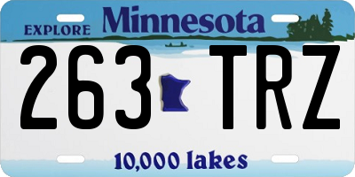MN license plate 263TRZ