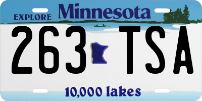 MN license plate 263TSA