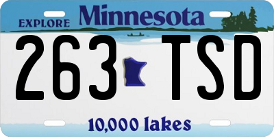 MN license plate 263TSD