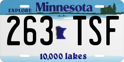 MN license plate 263TSF