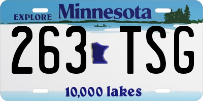 MN license plate 263TSG